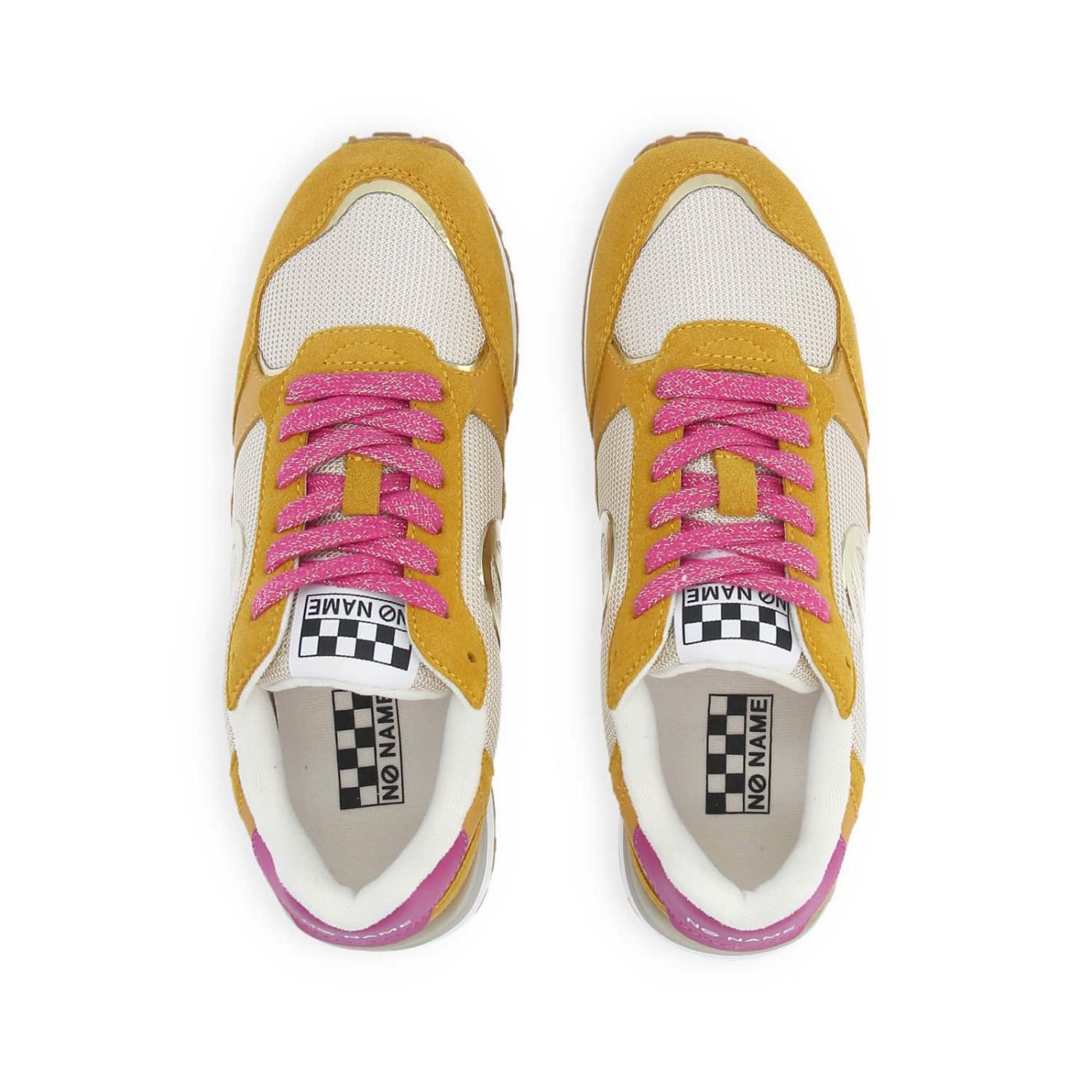 TOVA RUNNER W  -  SUEDE/KNIT/NAP.  - GIALLO MAIS/SABBIA/ROSA/